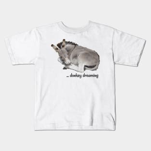 Grey Donkey Dreaming Kids T-Shirt